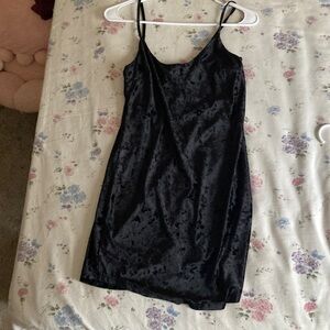 Forever 21 black velvet slip dress